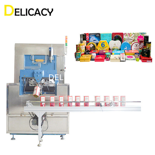 Maszyna do produkcji blaszanych pudełek z regulacją szerokości do blokowania kwadratowej nieregularnej puszki z czekoladą